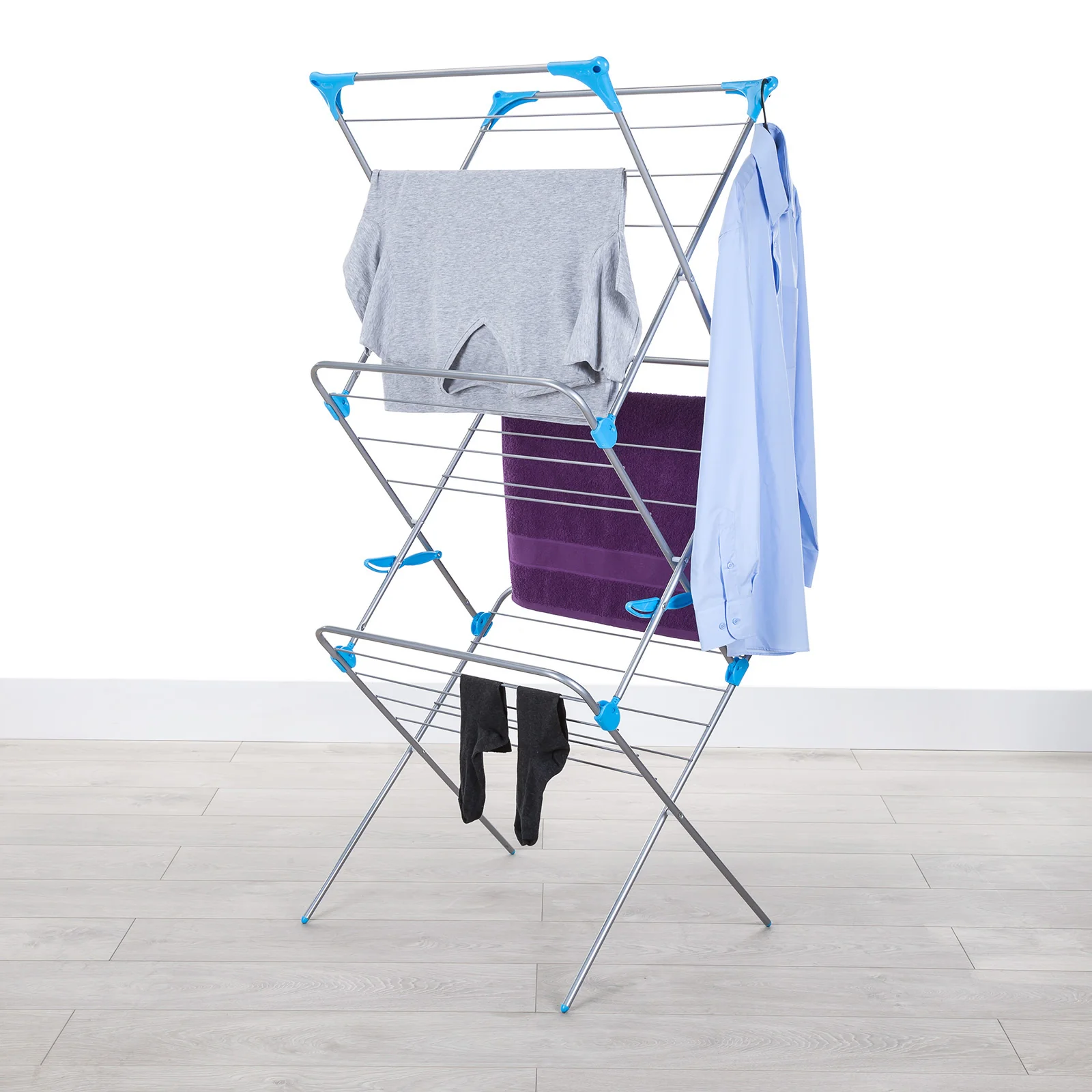 Minky 3 Tier Clothes Airer - Silver - Image 4