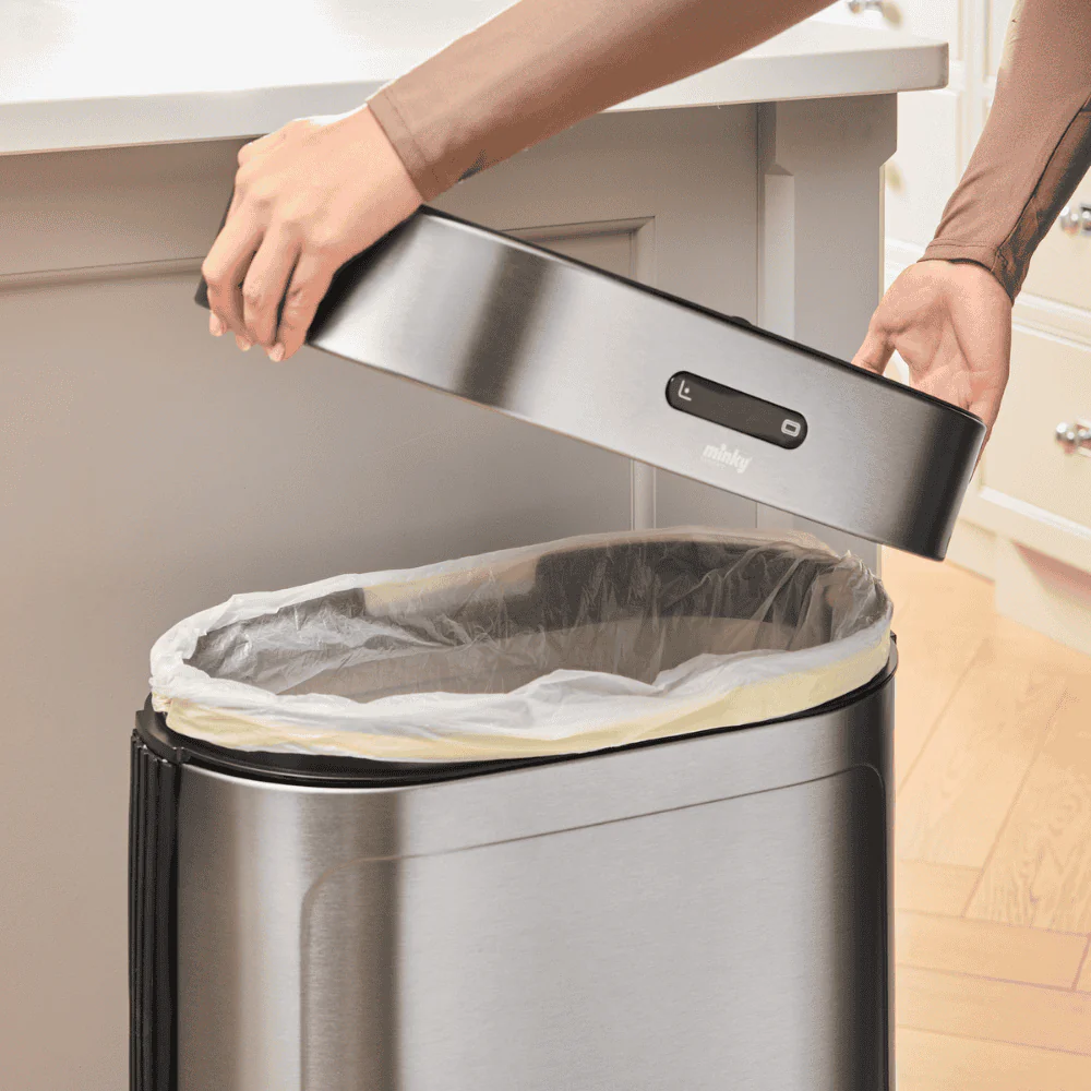 Minky 55L Stainless Steel Sensor Bin with Liners - Image 4