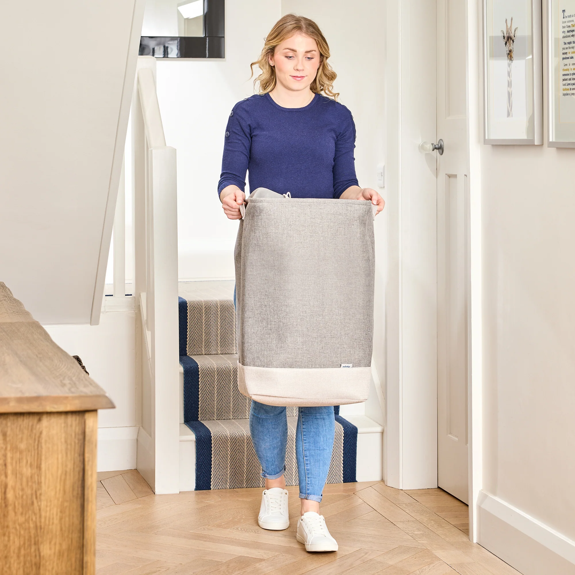Minky 78L Fabric Laundry Hamper - Image 6