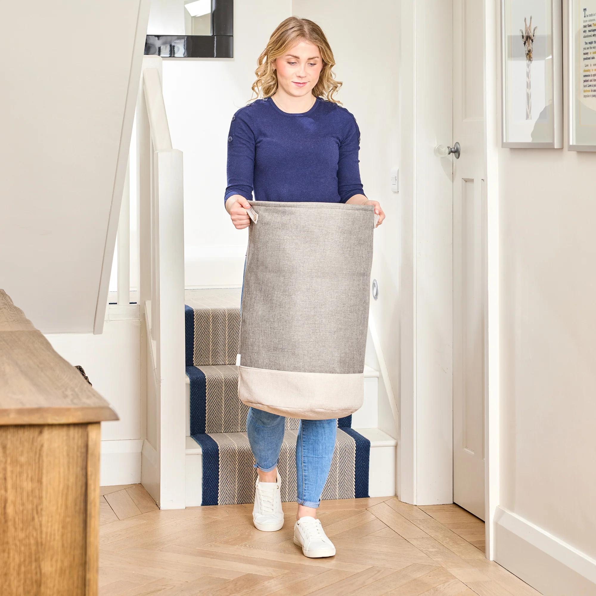 Minky 86L Fabric Laundry Hamper - Image 6