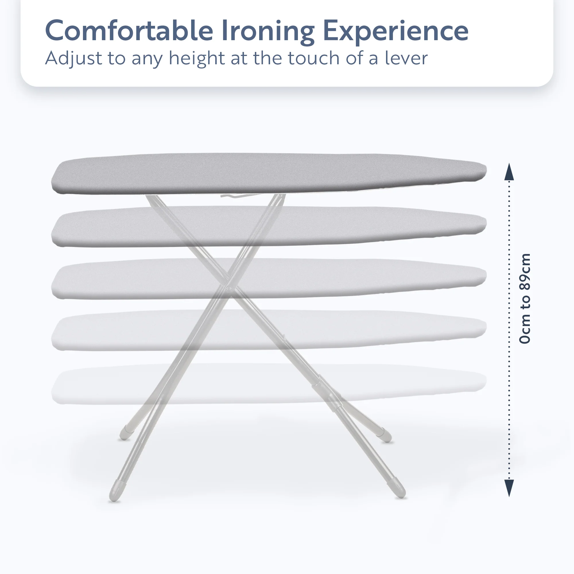 Minky Ironing Board - Aerial Plus 122 x 43cm, Ironing Board Cover Included - Image 8