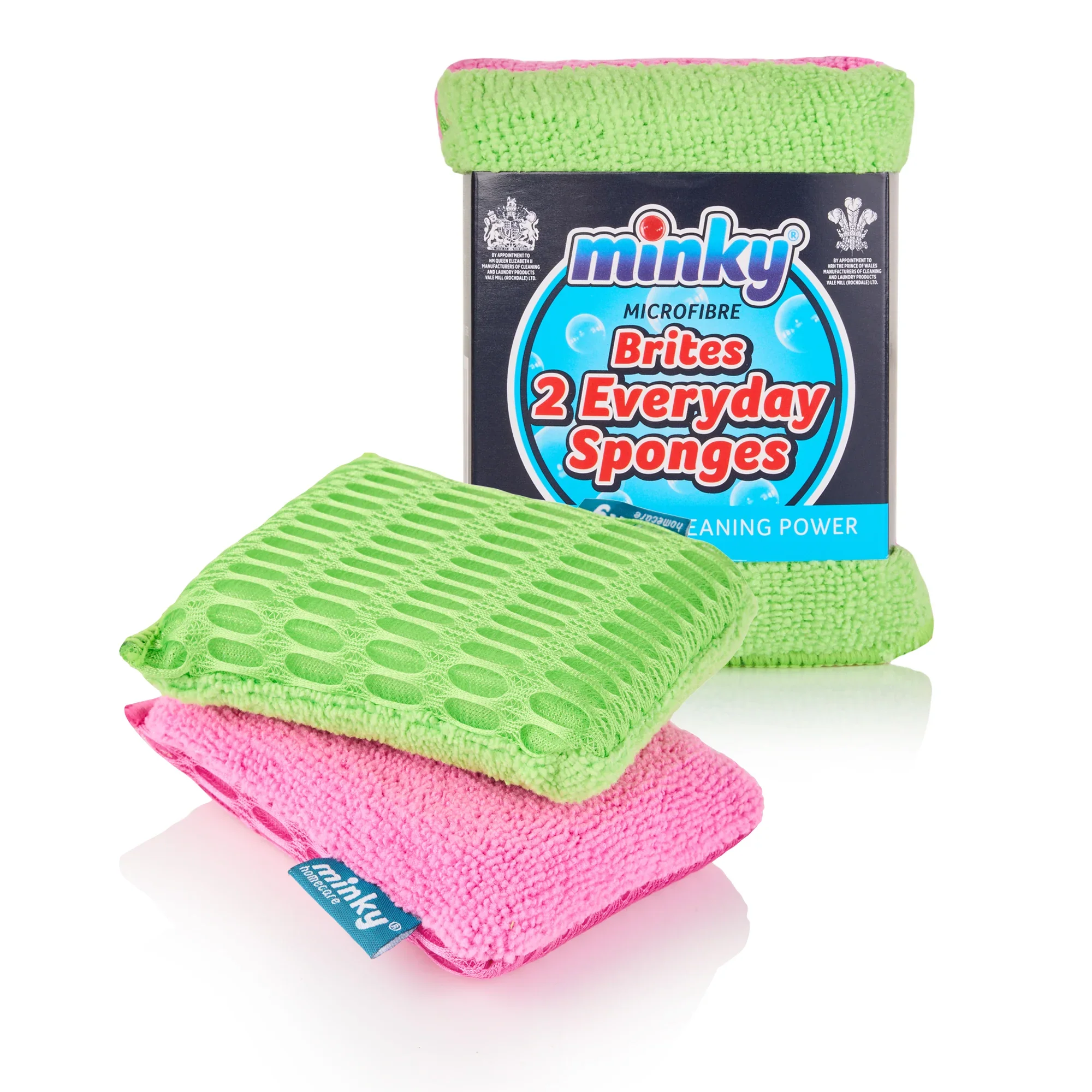 Minky Brites Everyday Microfibre Sponges 2 Pack