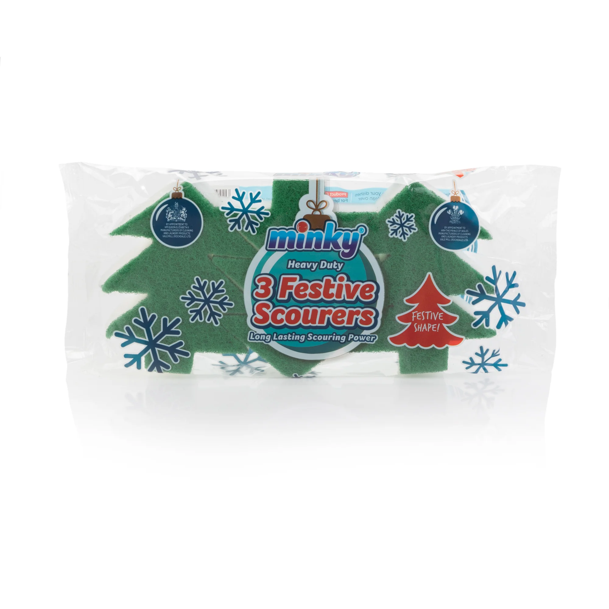 Minky Festive Christmas Tree Scourers | 3 Pack - Image 2