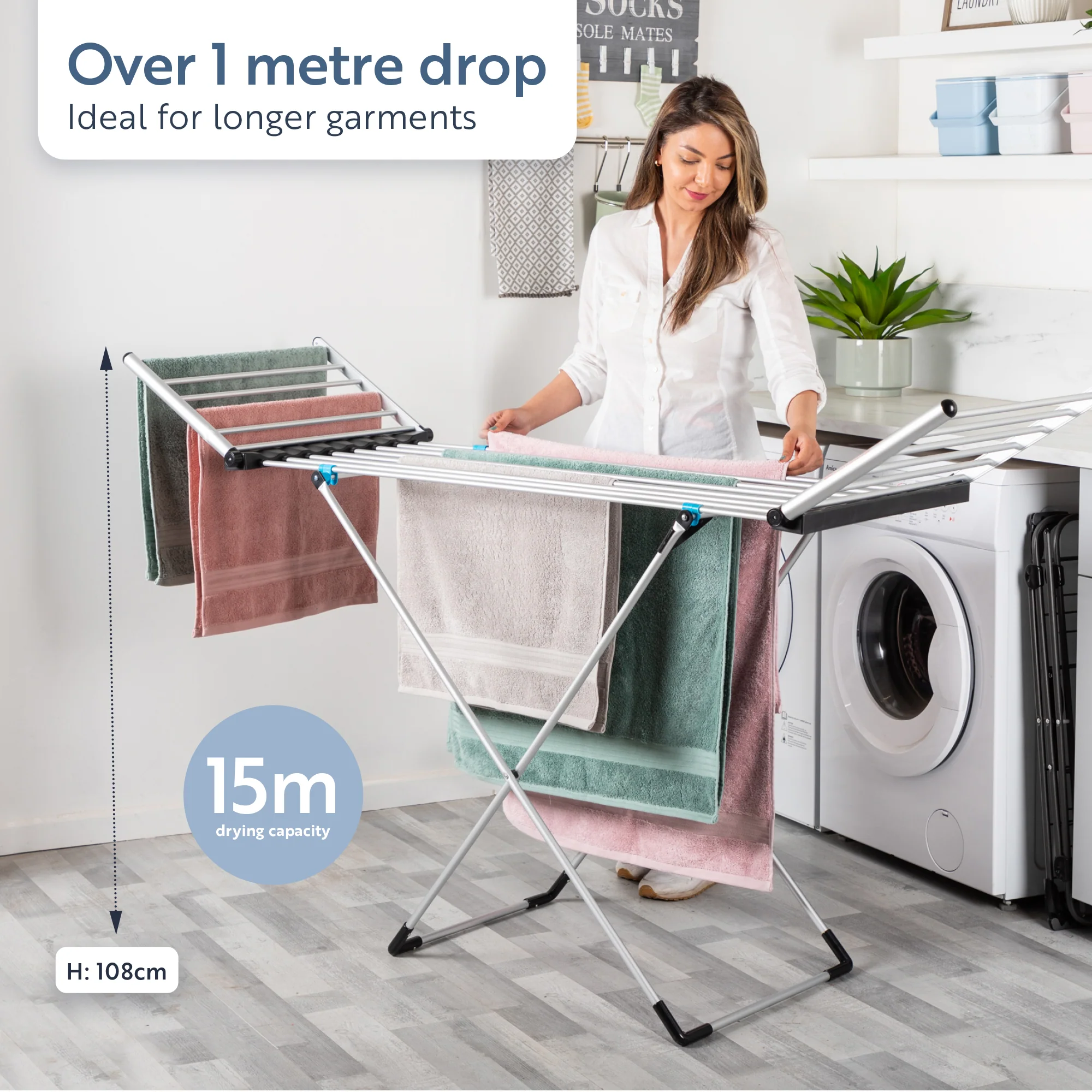 Minky Heated Clothes Airer - sureDRI®XL Winged Airer, Cover Included - Image 4