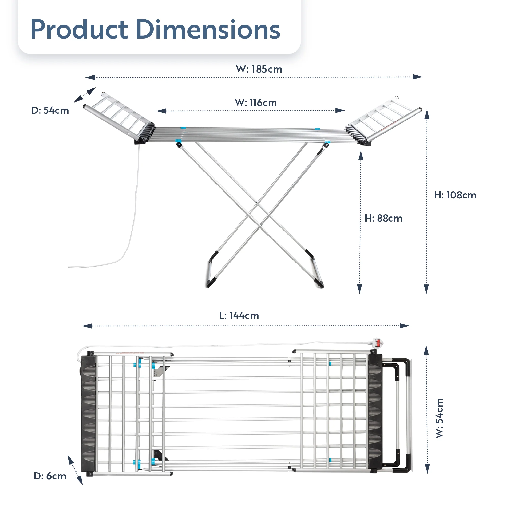 Minky Heated Clothes Airer - sureDRI®XL Winged Airer, Cover Included - Image 8