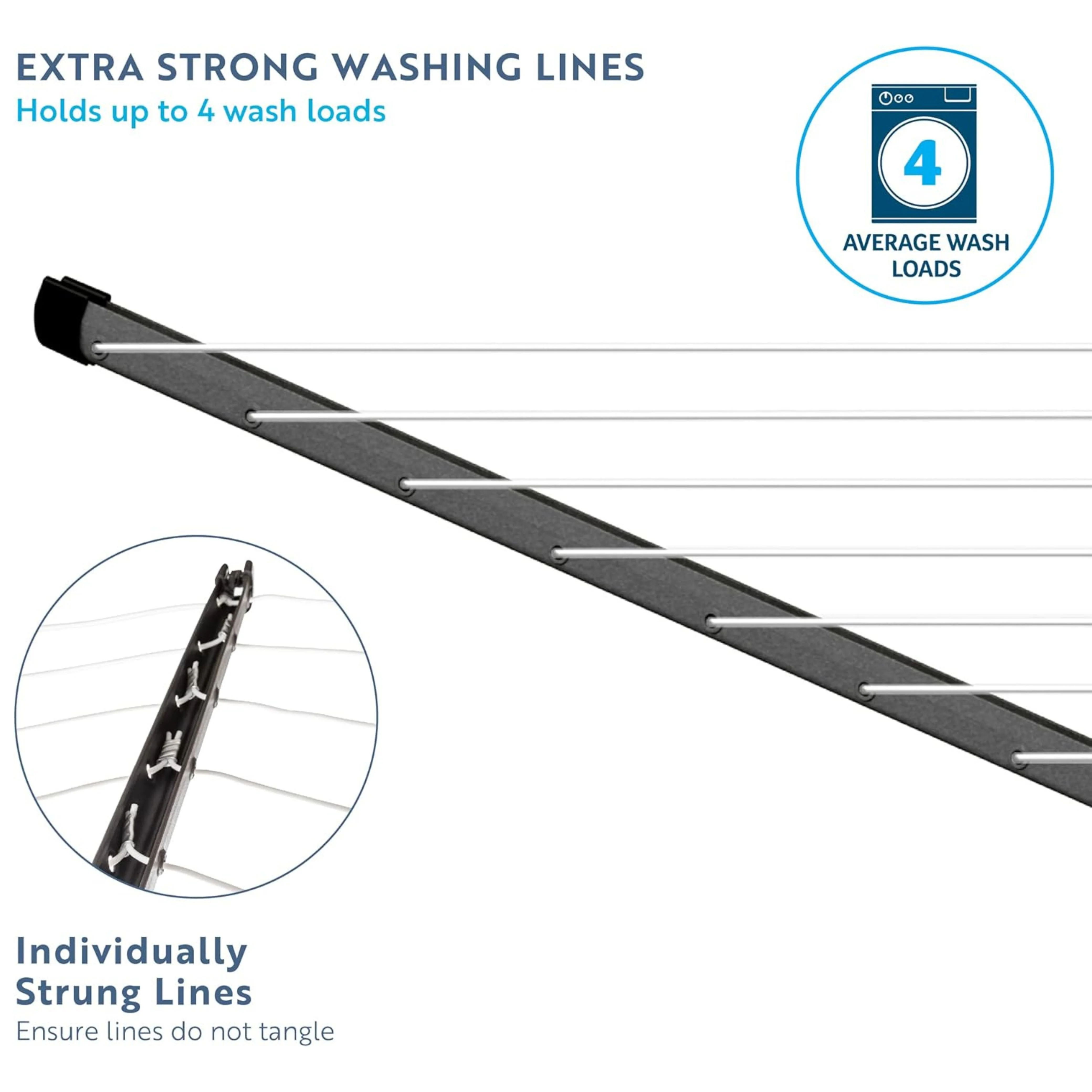 Minky Heavy Duty 50m 4 Arm Rotary Washing Line - Image 9