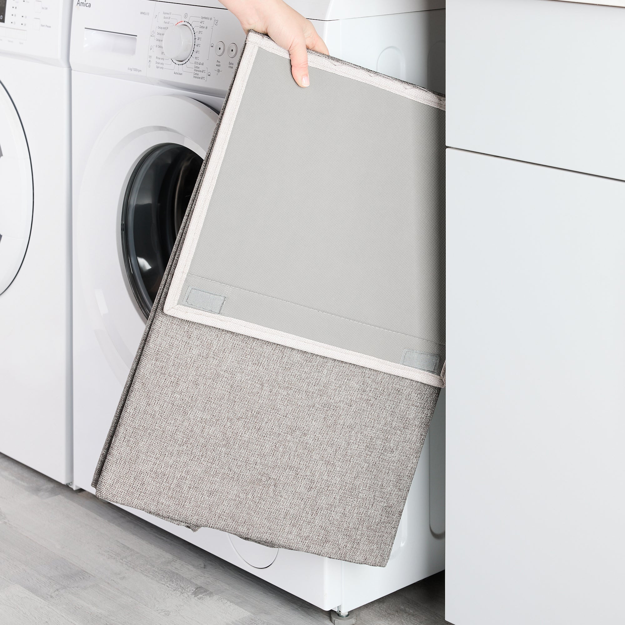 Minky Large Fabric Laundry Basket - 92L - Image 5