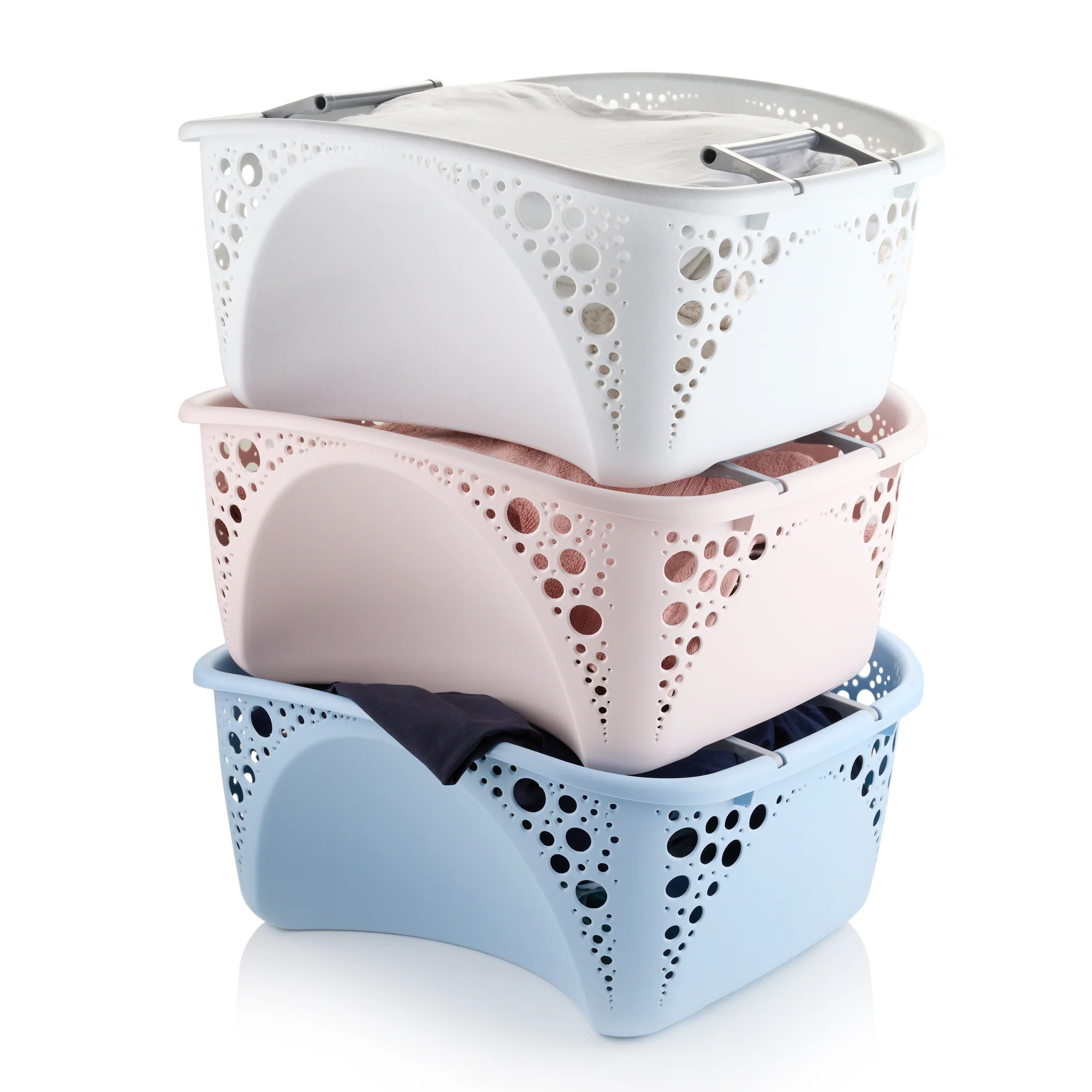 Minky Laundry Basket - 40L Washing Basket with Folding Handles - Image 7