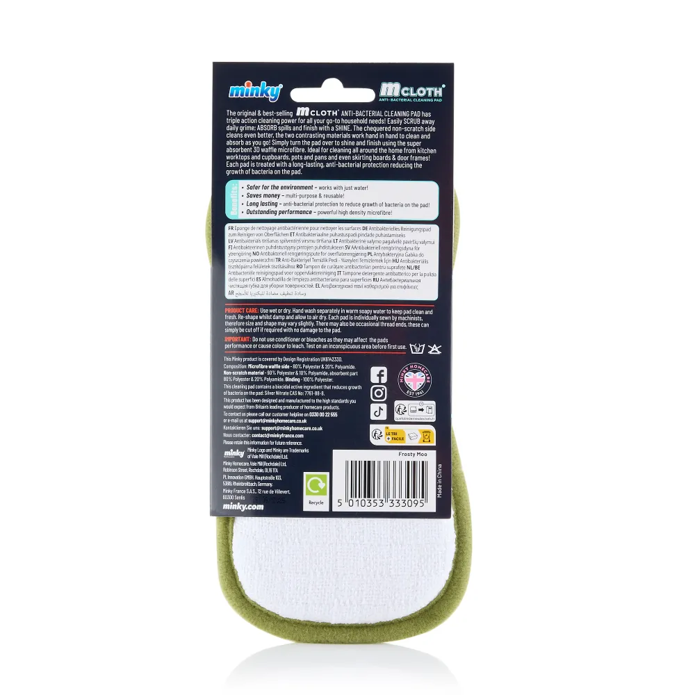 Minky Mcloth® 'Frosty Moo' Anti-Bacterial Cleaning Pad - Image 4