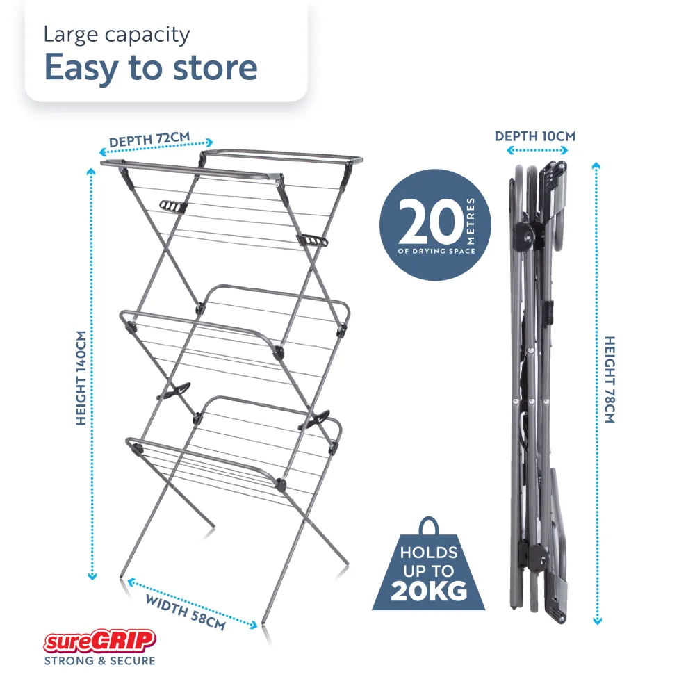 Minky Premium sureGRIP® Long Dry Airer - Image 3