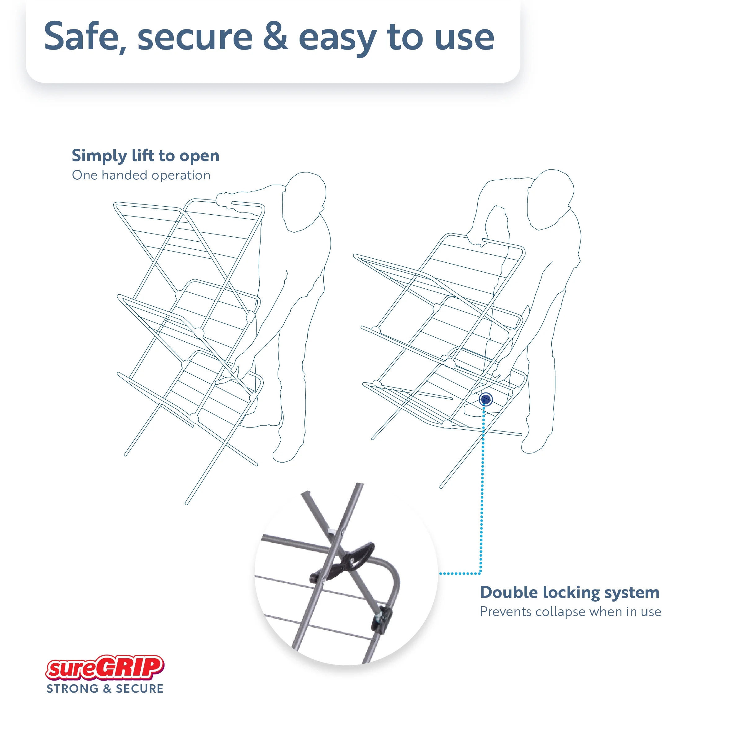 Minky Premium sureGRIP® Long Dry Airer - Image 6
