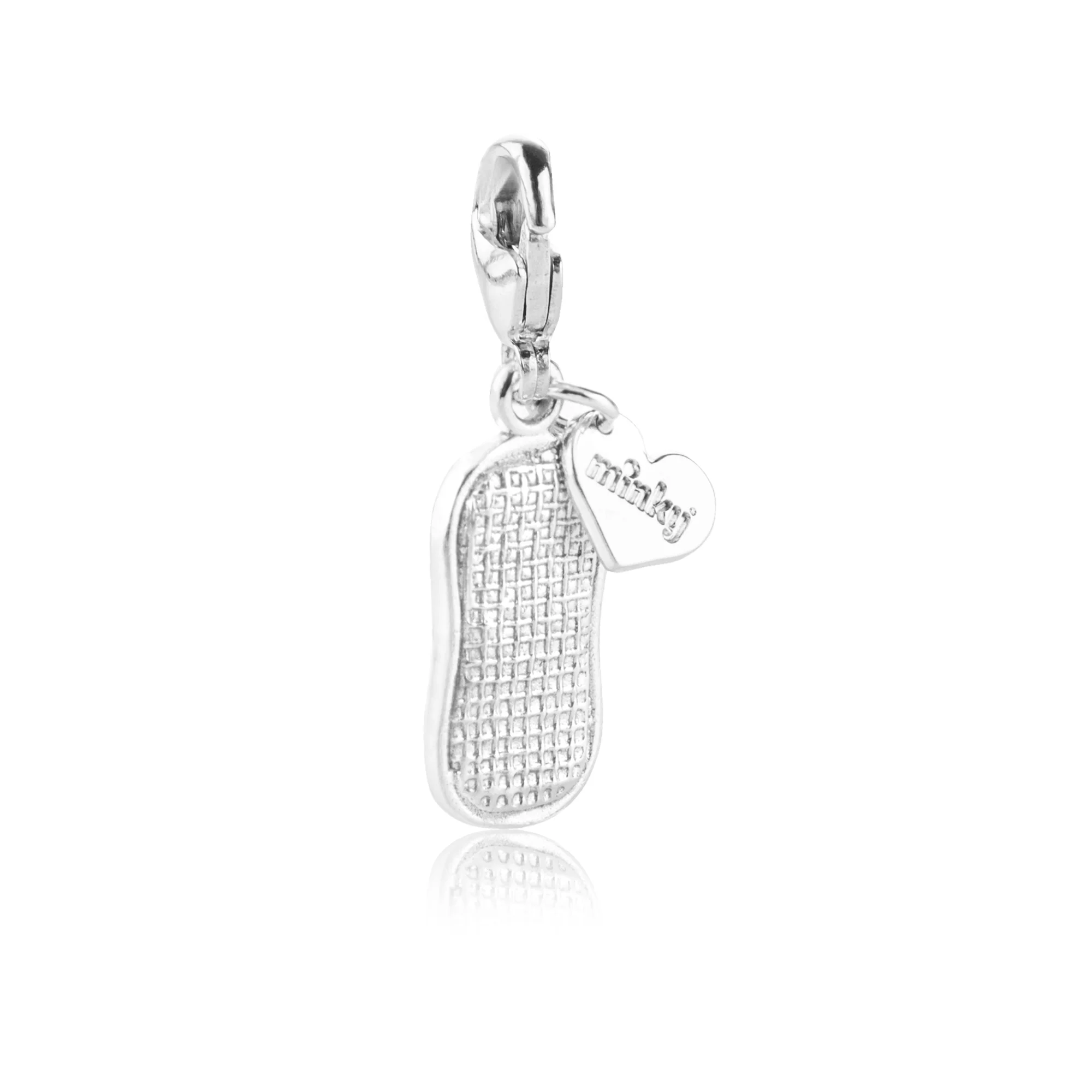 Minky Silver Pad Charm - Dangle Clip
