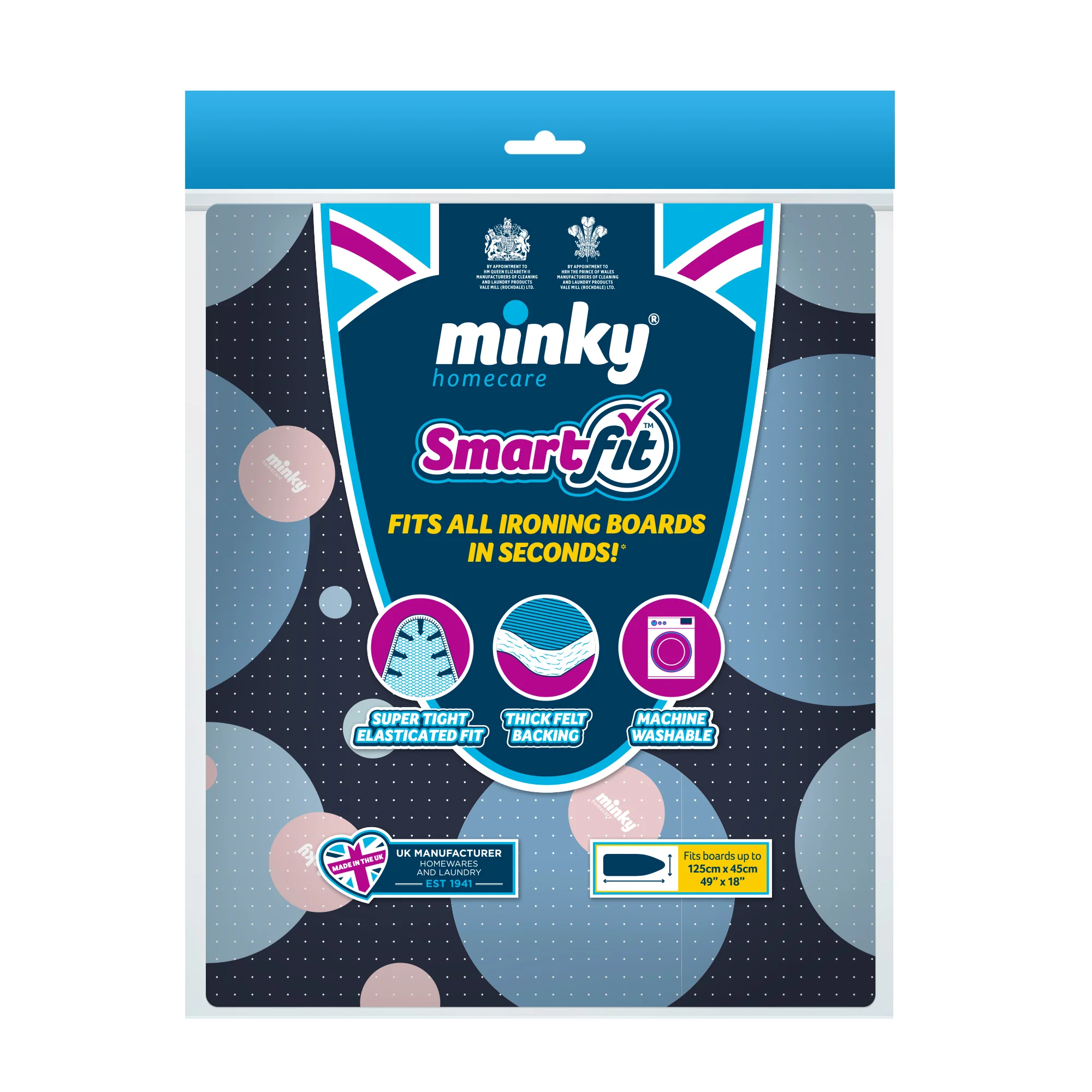 Minky Smartfit™ Ironing Board Cover 125 x 45 cm - Image 3