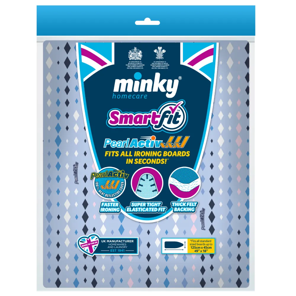 Minky Smartfit™ Pearl Active Ironing Board Cover 125 x 45 cm - Image 2