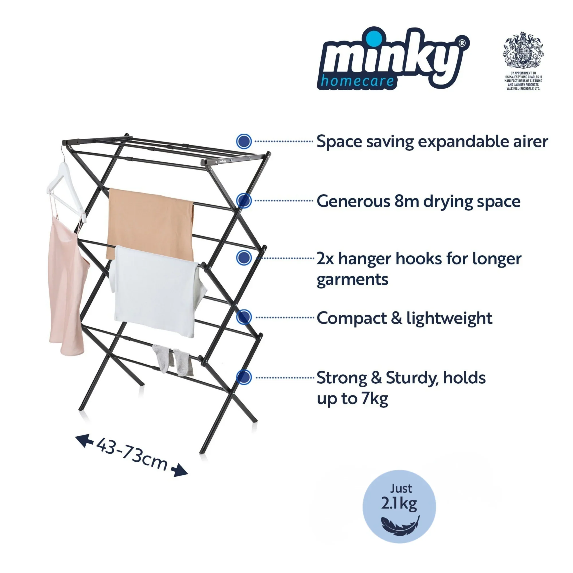 Minky Space Saver Extendable 3 Tier Airer - Image 2