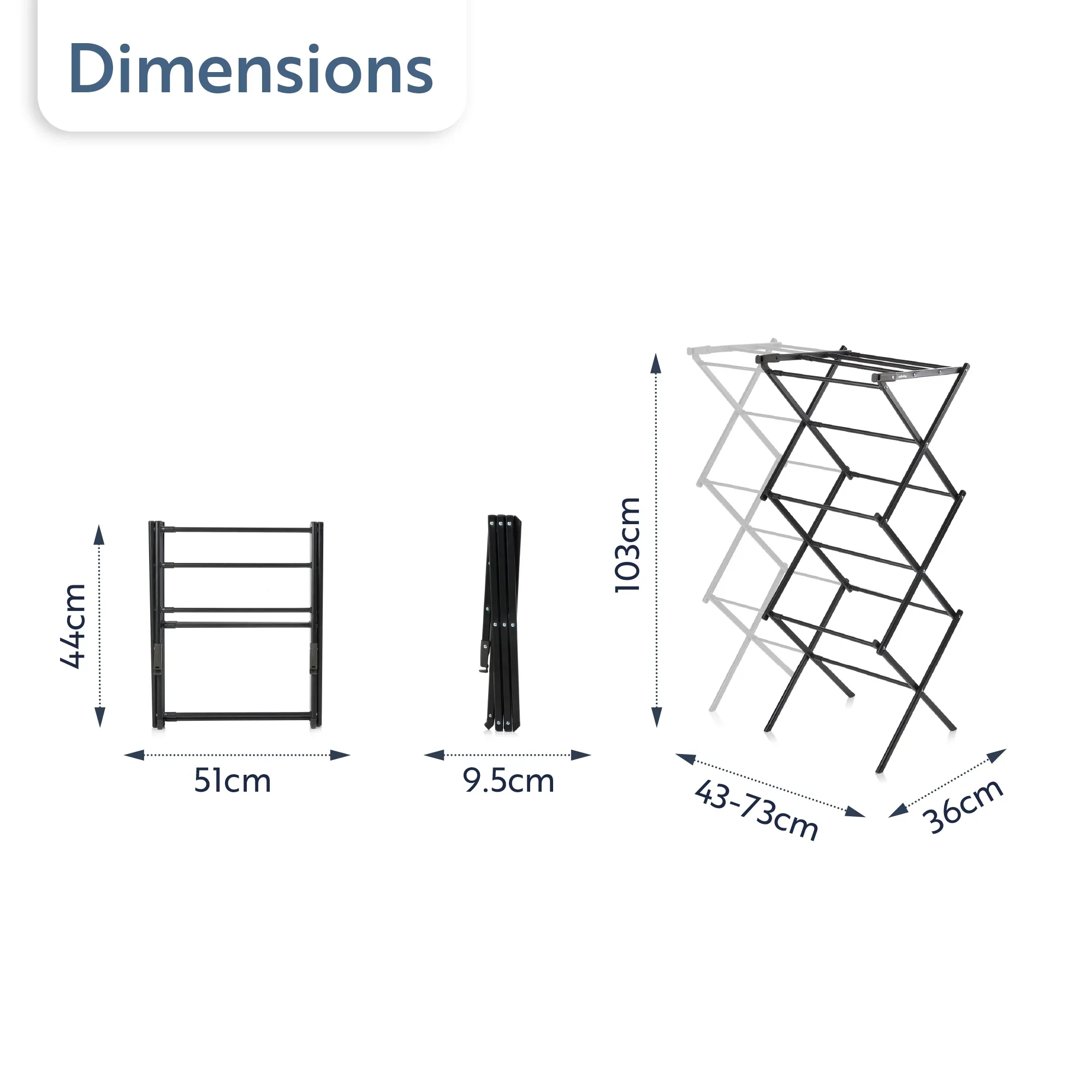 Minky Space Saver Extendable 3 Tier Airer - Image 8