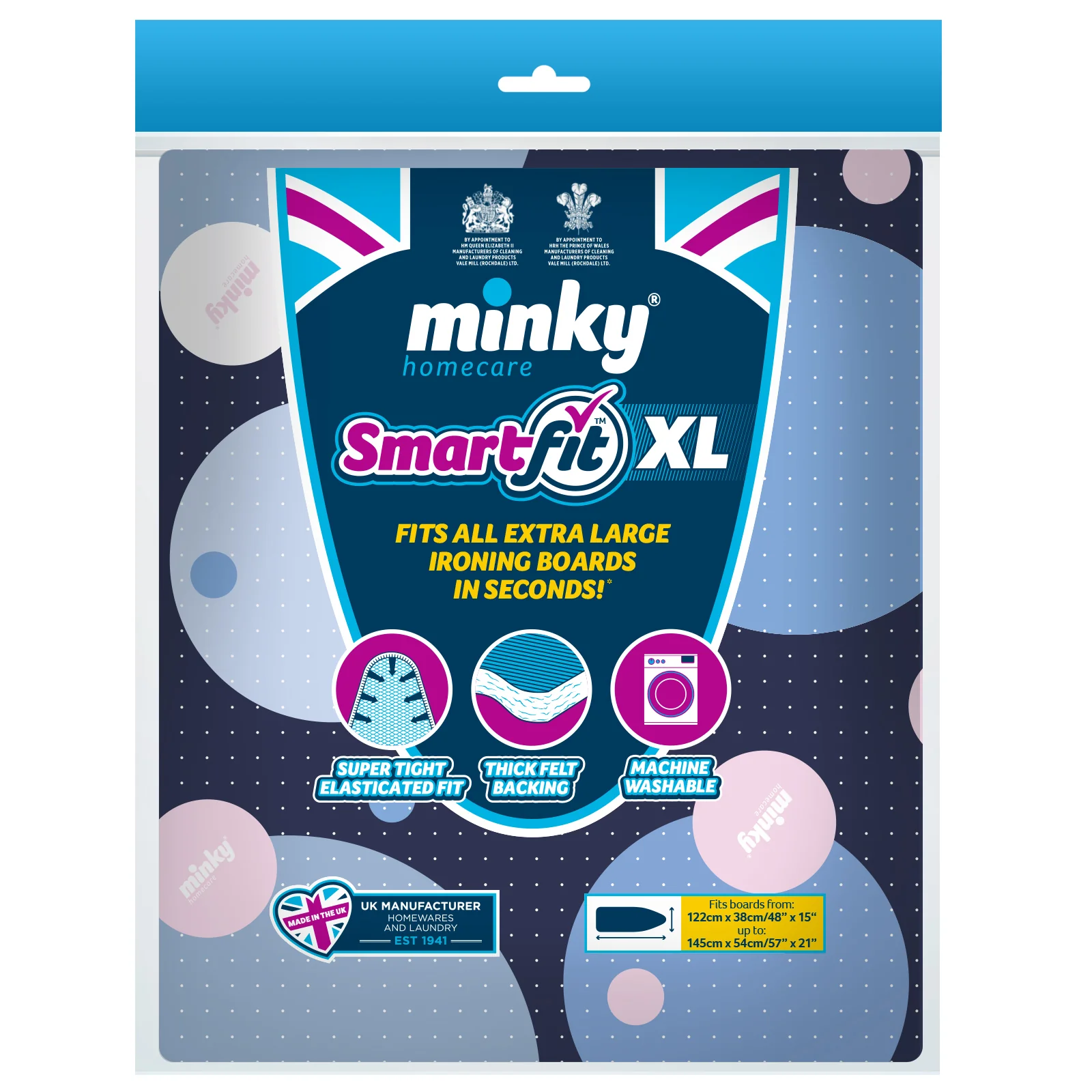 Minky Supersize XL Smartfit™ Ironing Board Cover 145 x 54 cm - Image 3