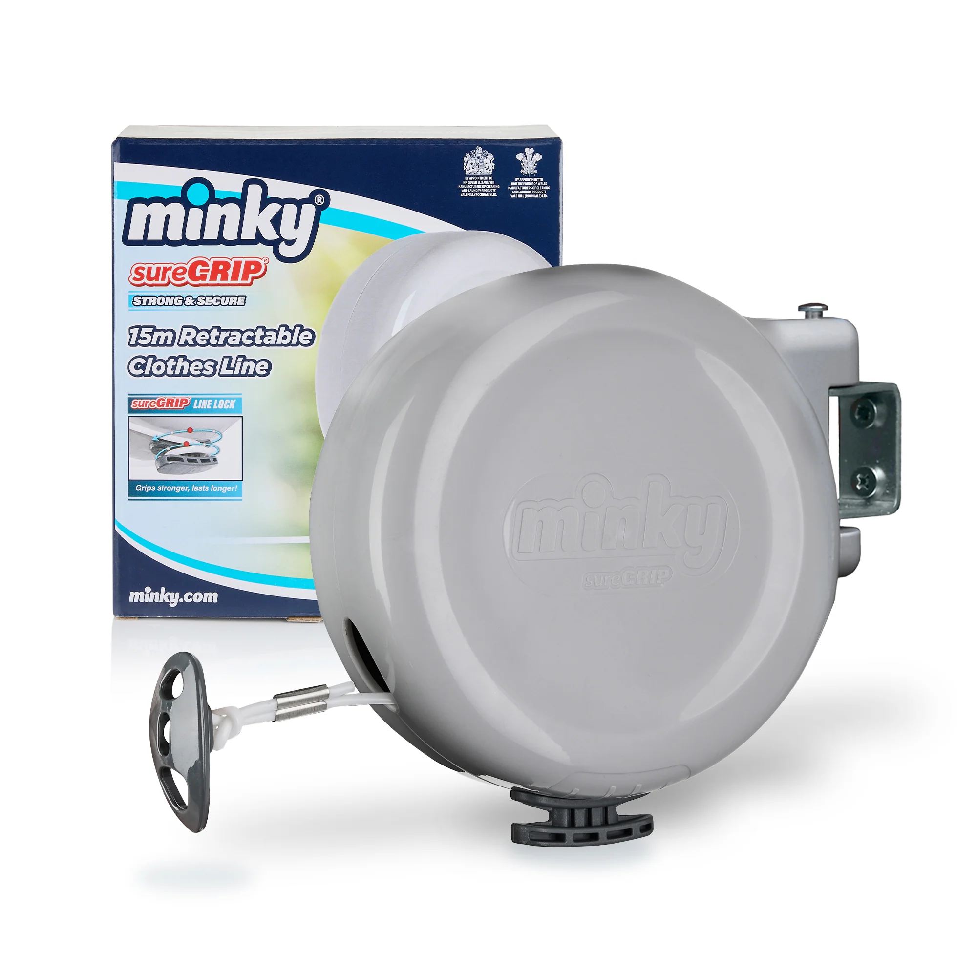 Minky sureGRIP® 15m Retractable Clothes Washing Line