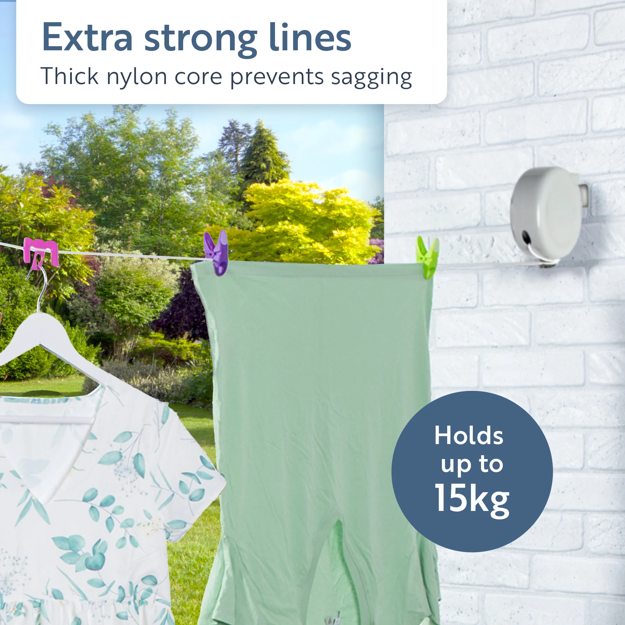 Minky sureGRIP® 15m Retractable Clothes Washing Line - Image 3
