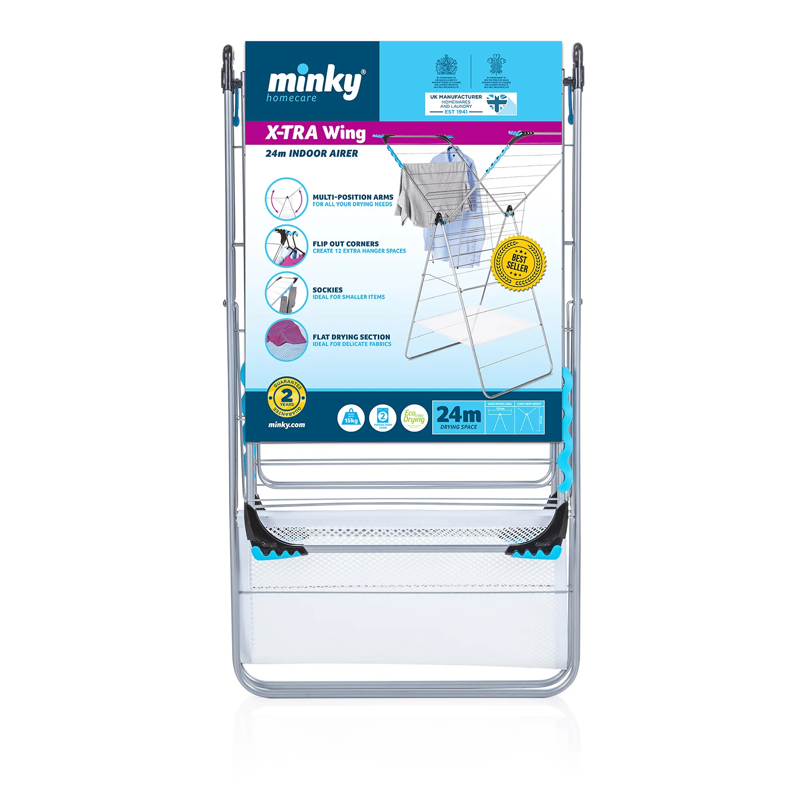Minky X-Tra Wing Clothes Airer - Image 4
