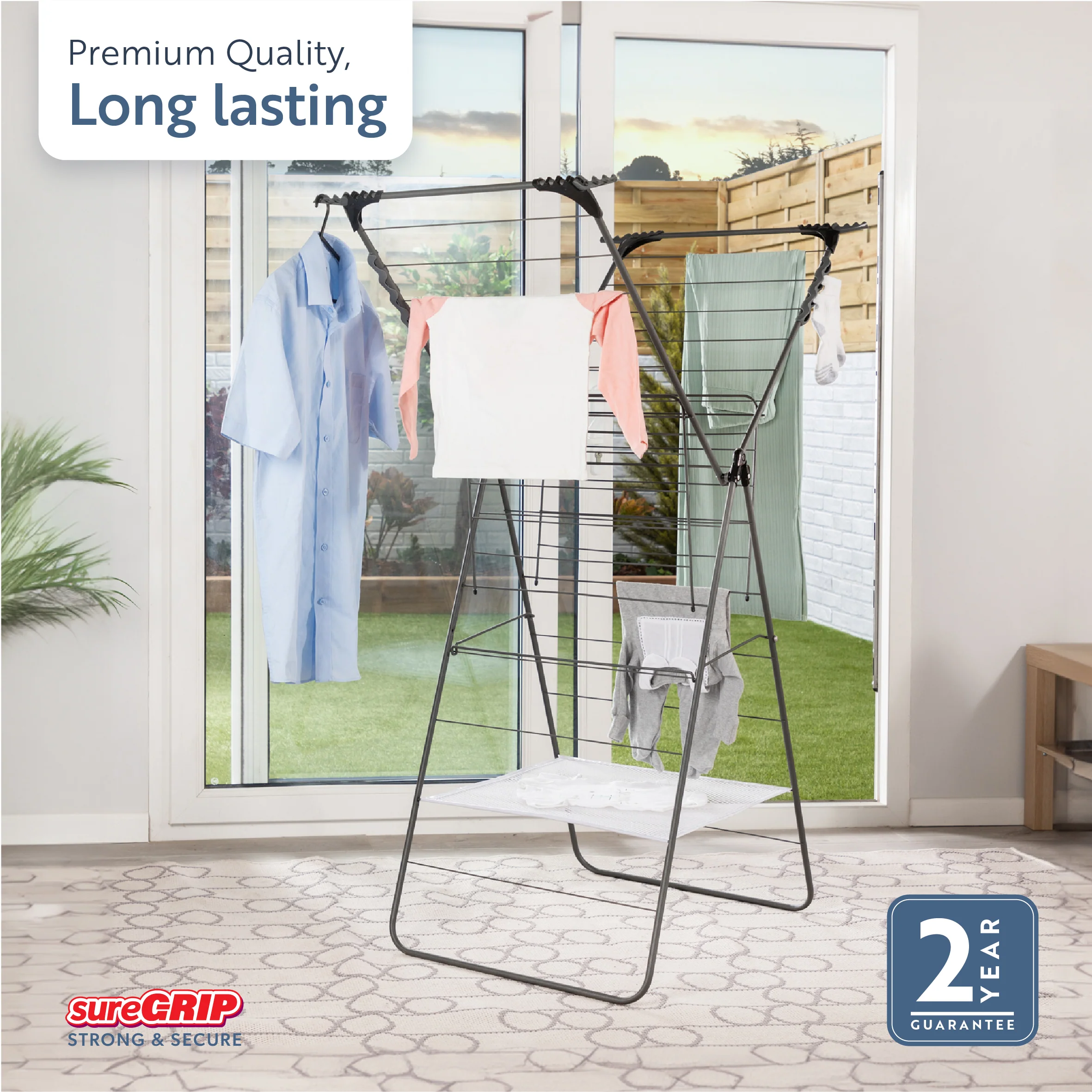 Minky Premium sureGRIP® X-Tra Wing Airer - Image 10
