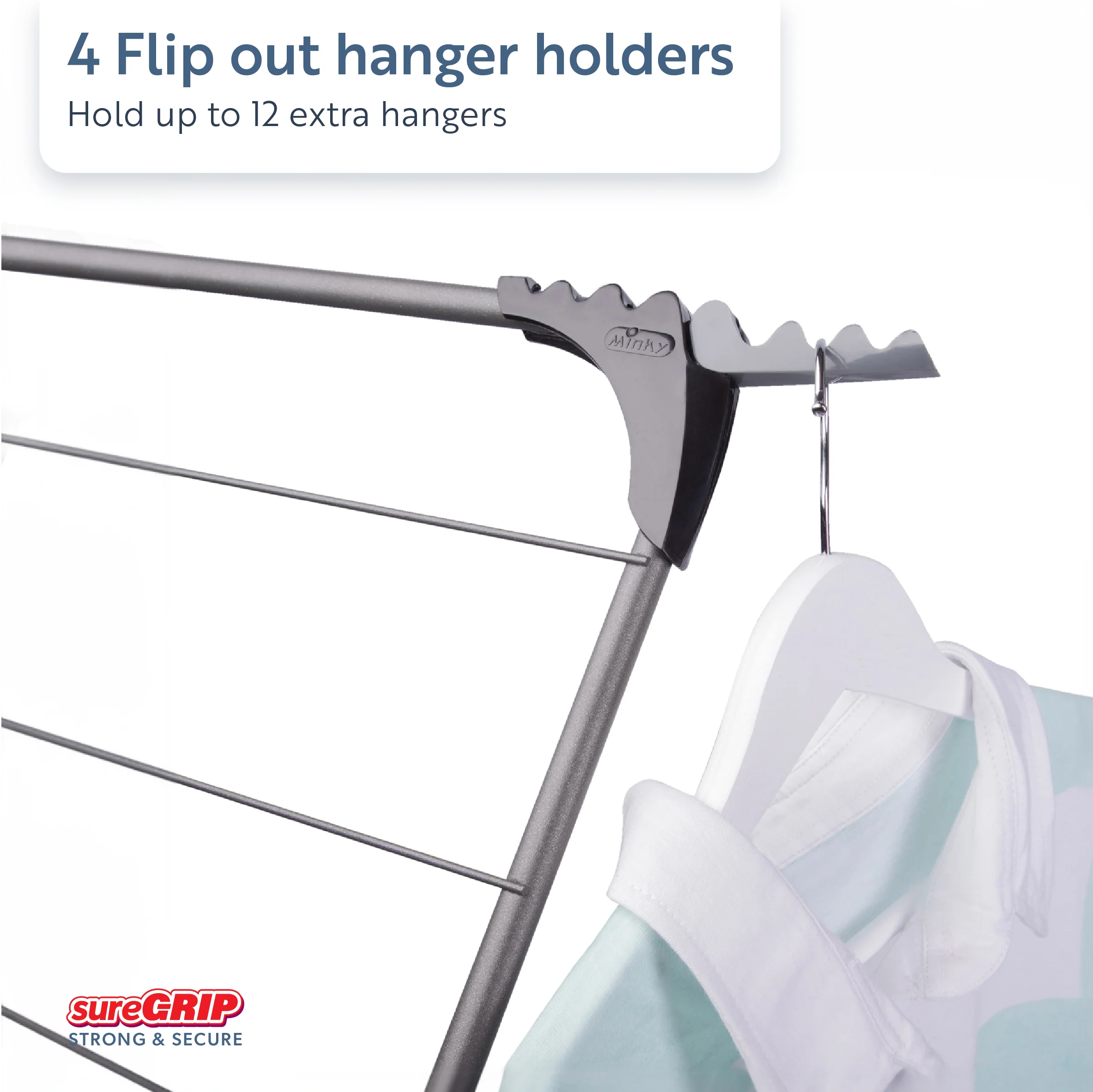 Minky Premium sureGRIP® X-Tra Wing Airer - Image 7